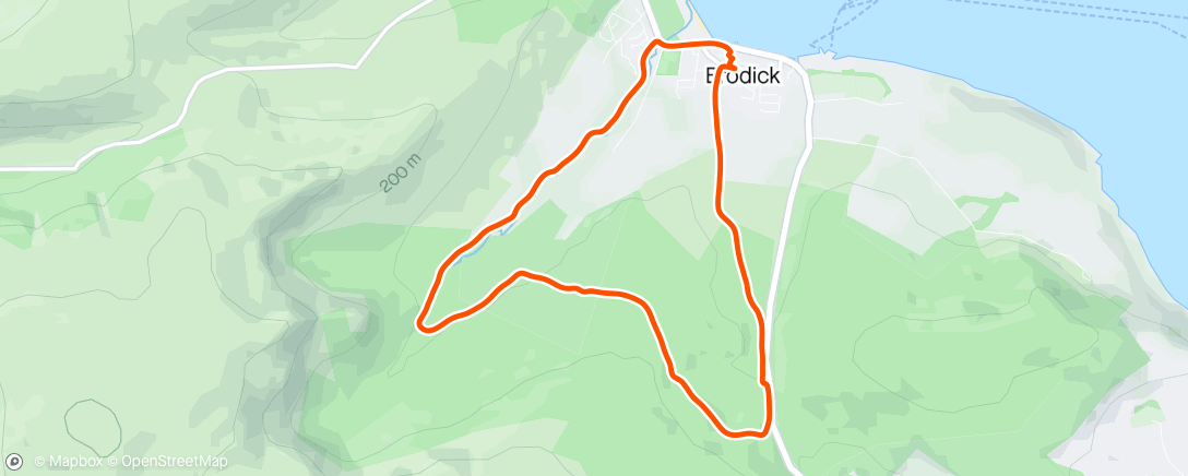 Map of the activity, Brodick Forests