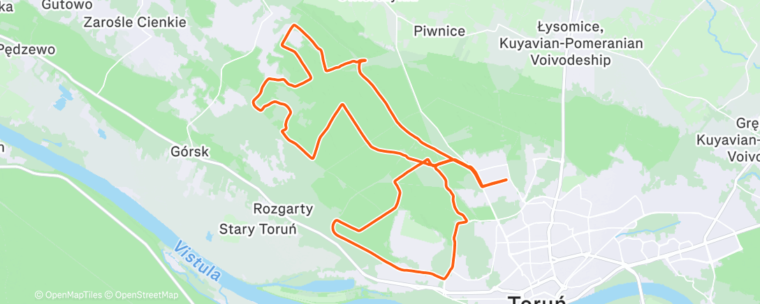 Map of the activity, Lunch Ride