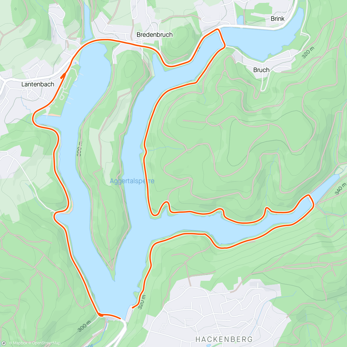Map of the activity, Aggertalsperre mit Bine 😍🌥️