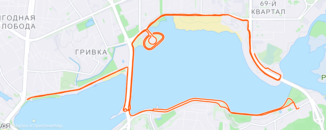 Map of the activity, Morning Run