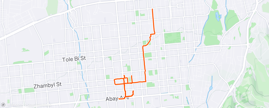 Map of the activity, Afternoon Walk