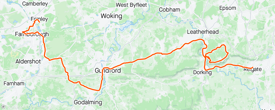 Map of the activity, Box Hill Solo
