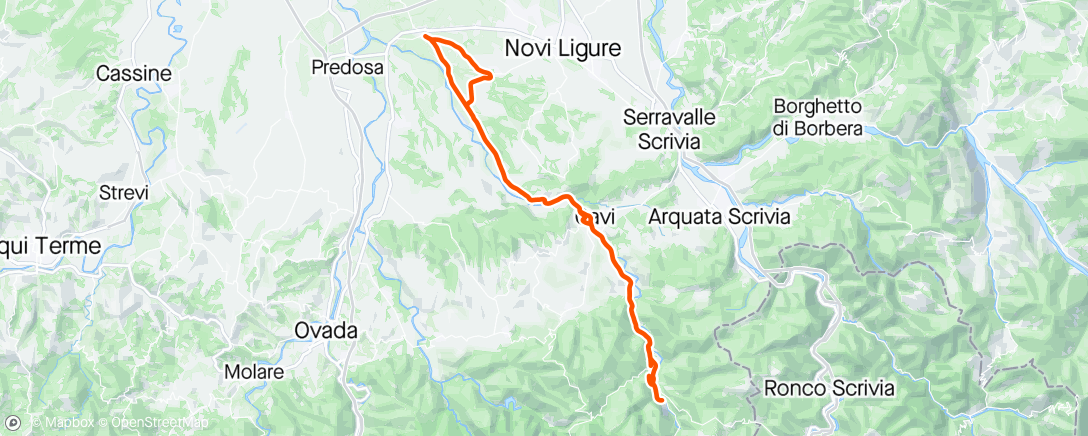 Map of the activity, Voltaggio - Basaluzzo A/R