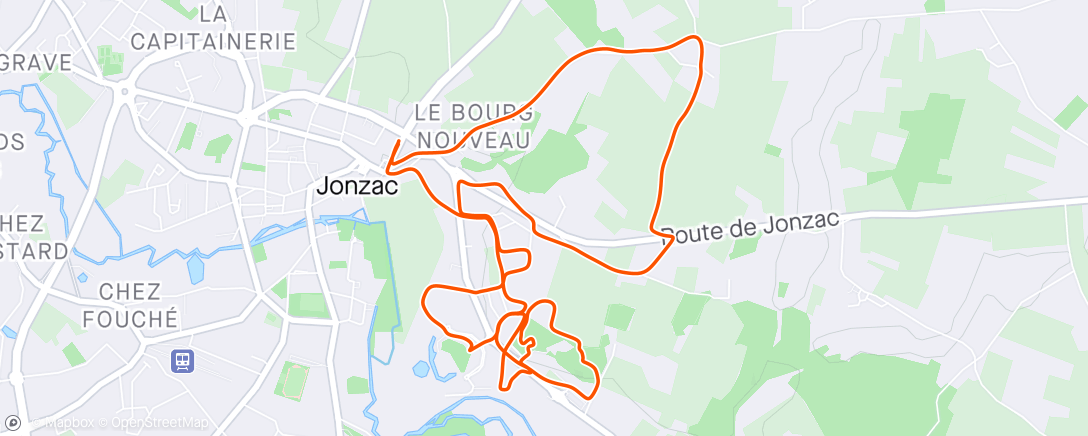 Map of the activity, Run à la débauche