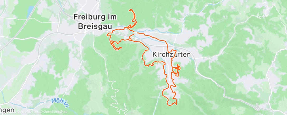 Map of the activity, Lunch Mountain Bike Ride