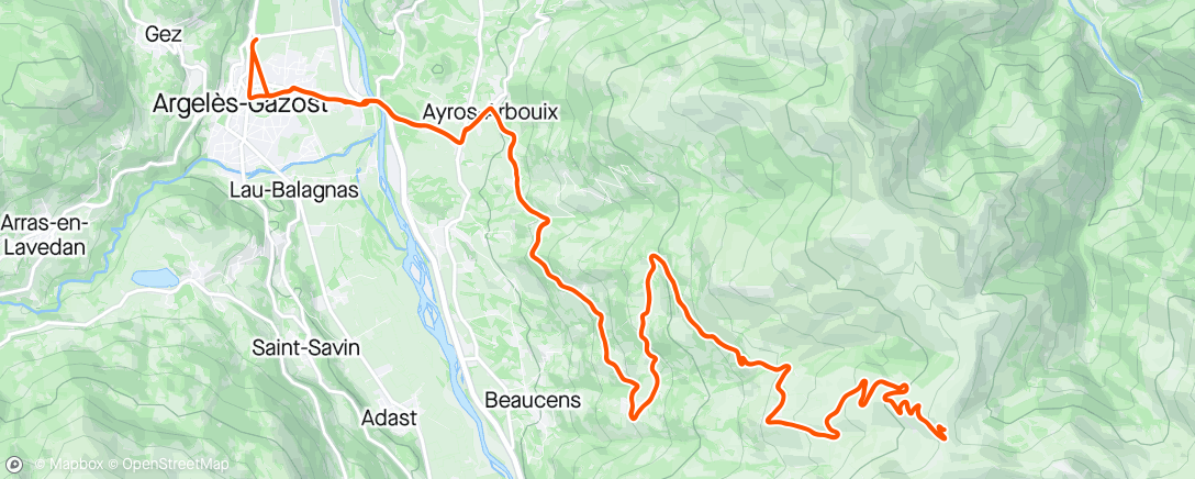 Map of the activity, Dessert du jour… Hautacam ⛰️… plus faim 🥵