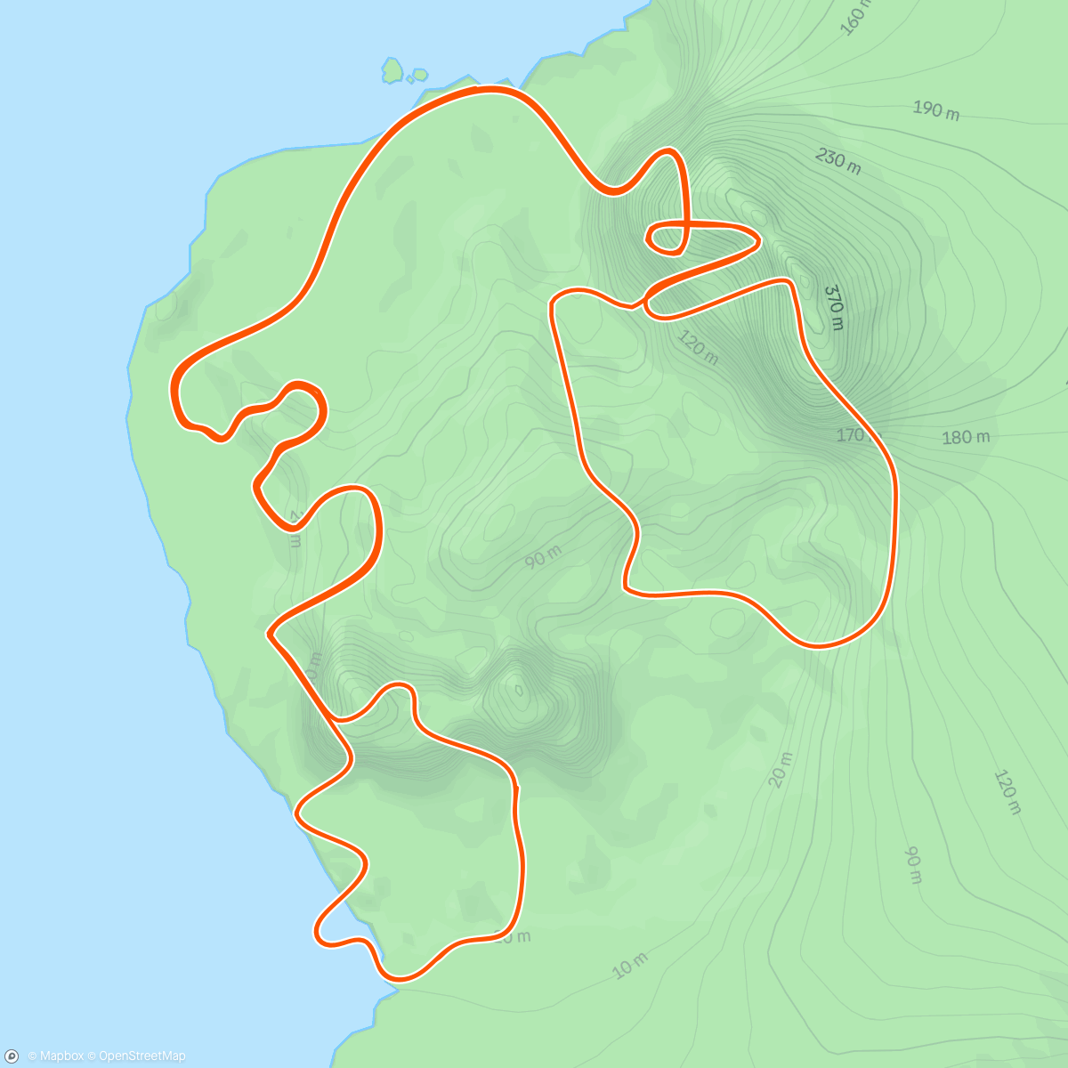 Mapa da atividade, Zwift - Loop de Loop in Watopia