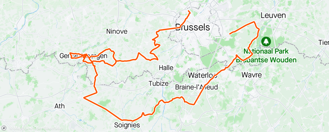 Map of the activity, Brussel Cycling Classic
