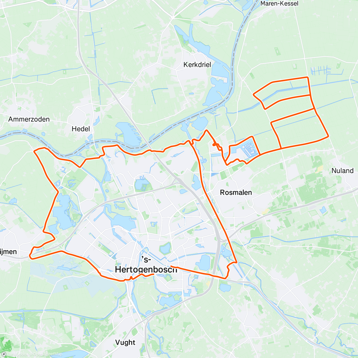 Map of the activity, Rosmalen triathlon verkennen voor zondag + standaard lusje