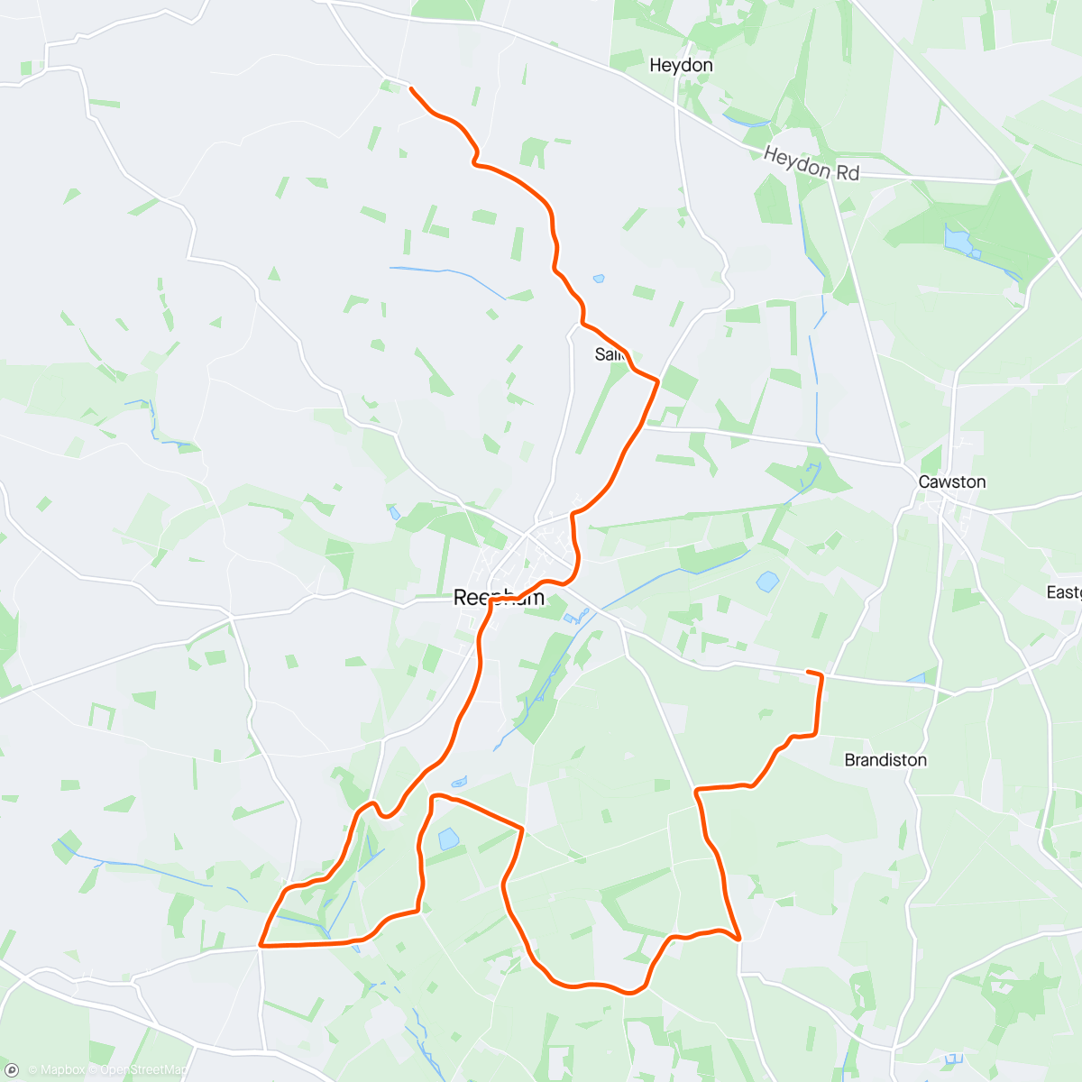 Map of the activity, FulGaz - Rural Norfolk, UK