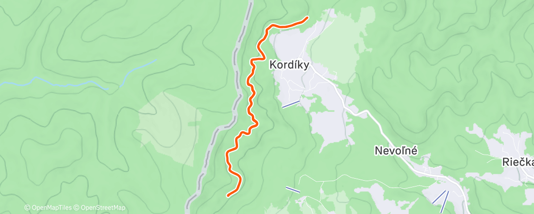 Map of the activity, Lunch Nordic Ski