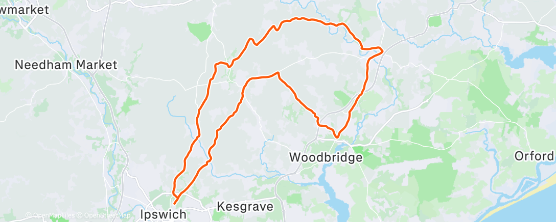 Map of the activity, Morning Ride