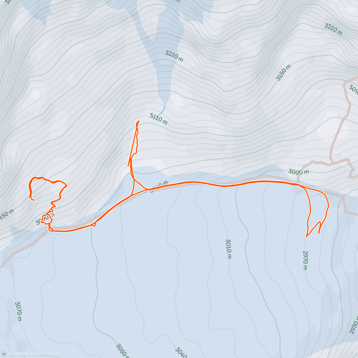 Map of the activity, Gletscherspass