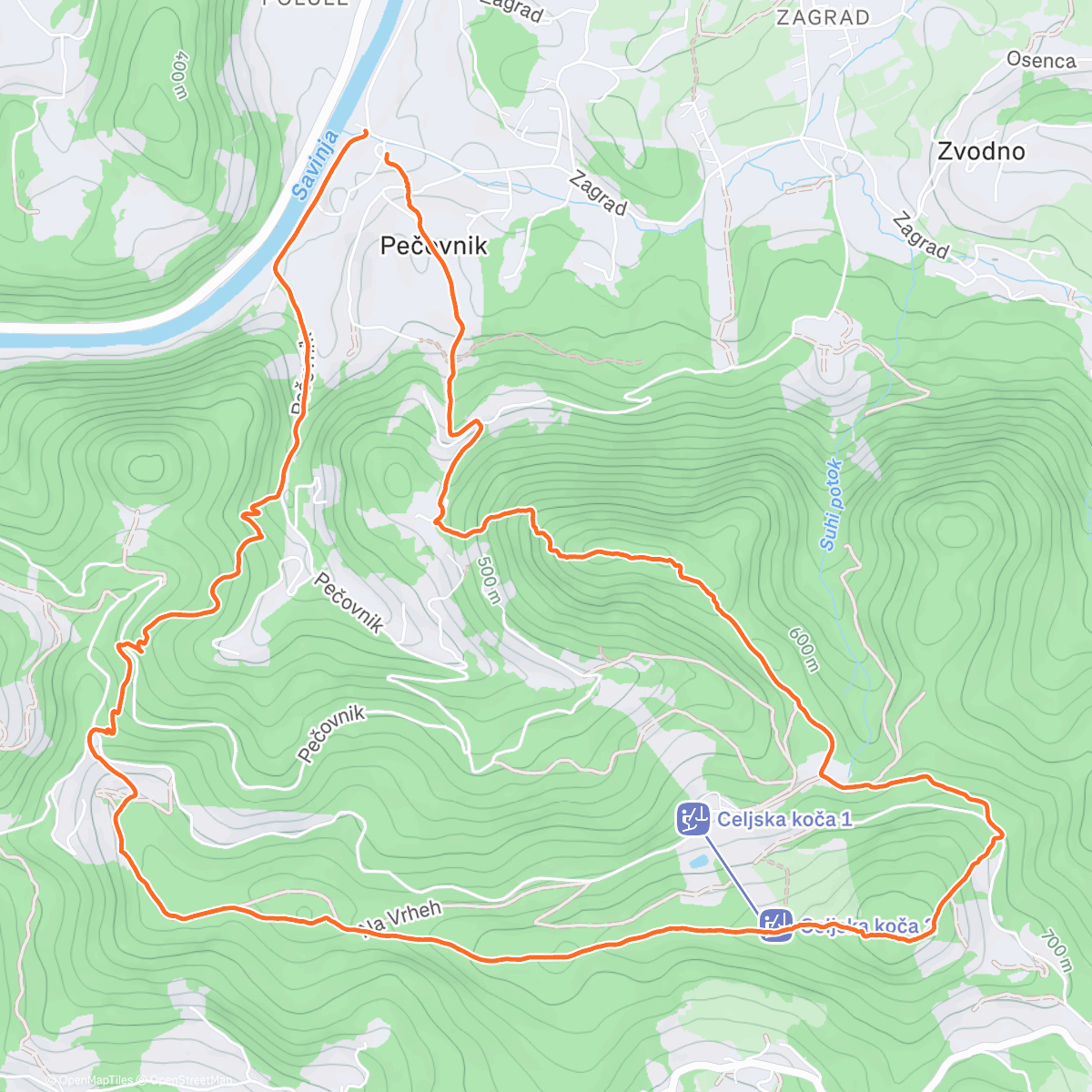 Map of the activity, Grmada