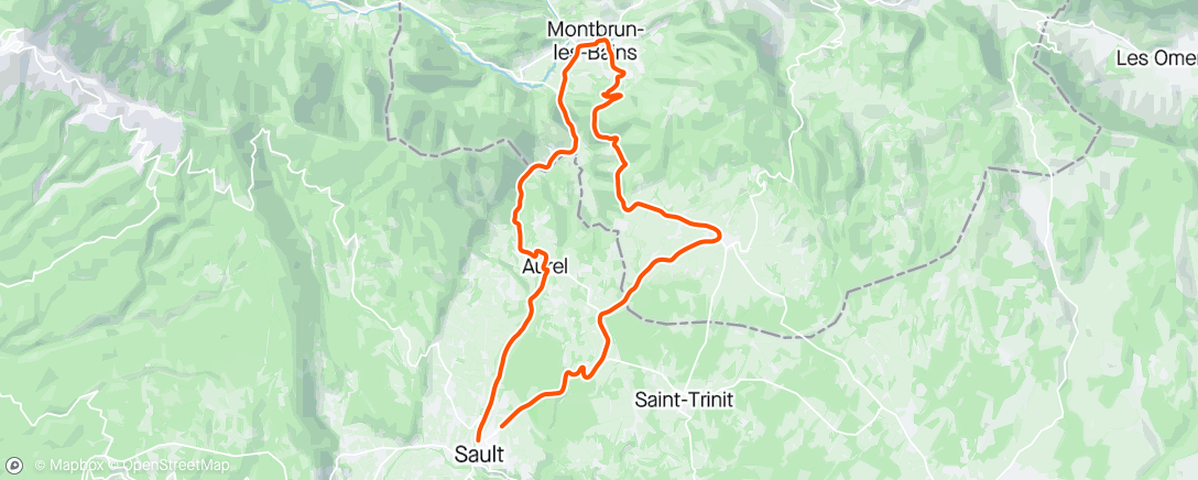 Map of the activity, Klim rond Sault