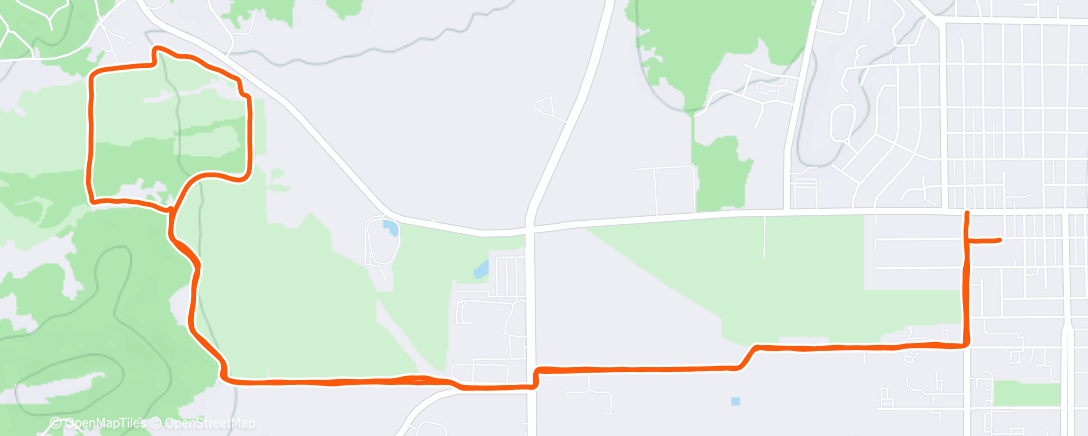 Map of the activity, Morning Run