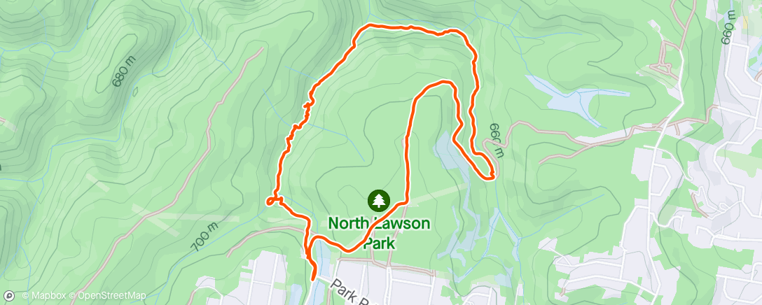 Map of the activity, North Lawson