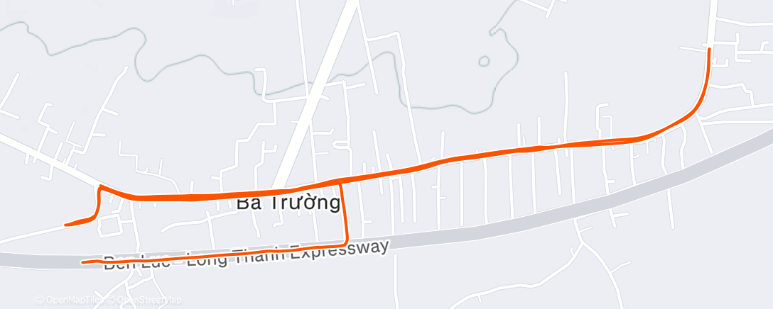 Map of the activity, Afternoon Run