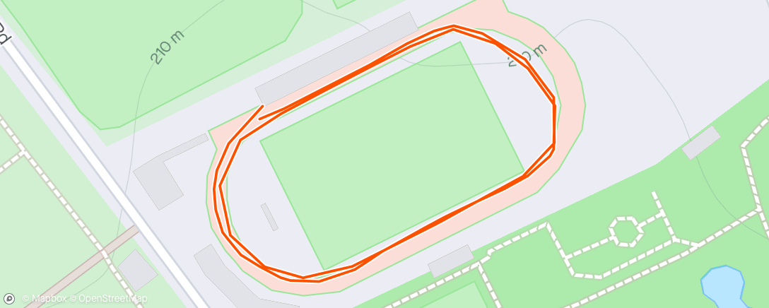 Map of the activity, QRC Track - 800m race pace #4 and final