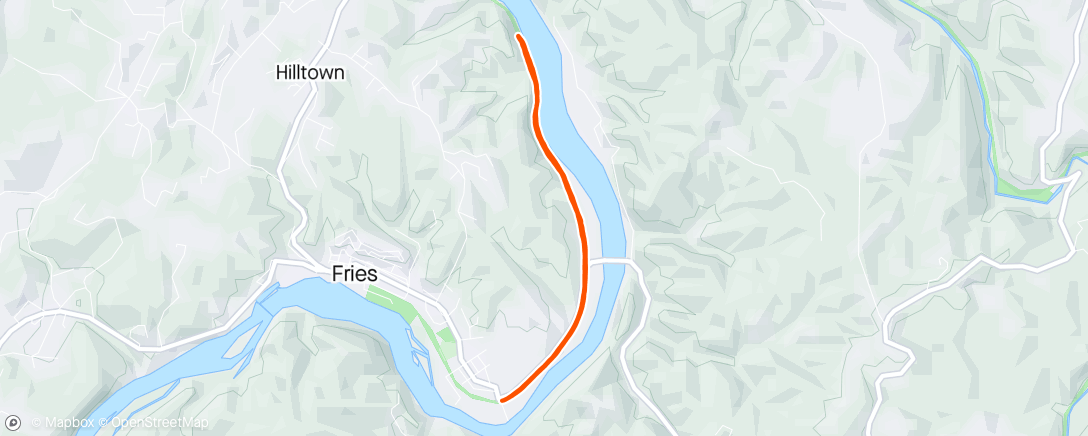 Map of the activity, Easy 4mi Recovery Run