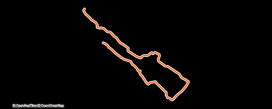 Map of the activity, Course à pied du midi