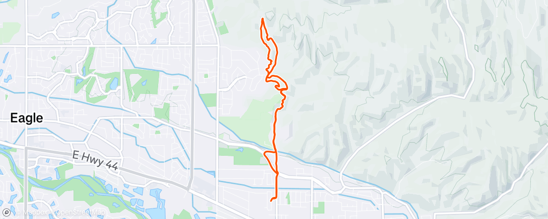 Map of the activity, Afternoon Trail Run