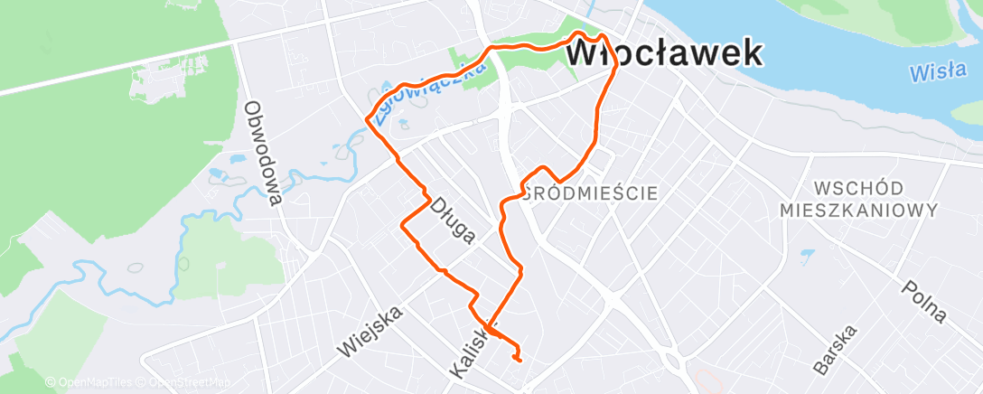 Map of the activity, Evening Walk