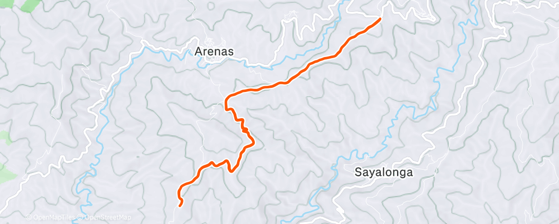 Карта физической активности (Afternoon Trail Run)