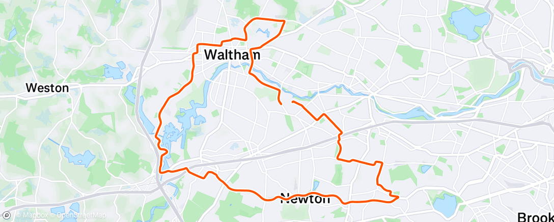 Map of the activity, Lunch Ride