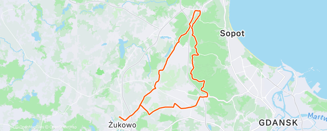 Map of the activity, Wanoga Coffee Ride 1/2 🎄