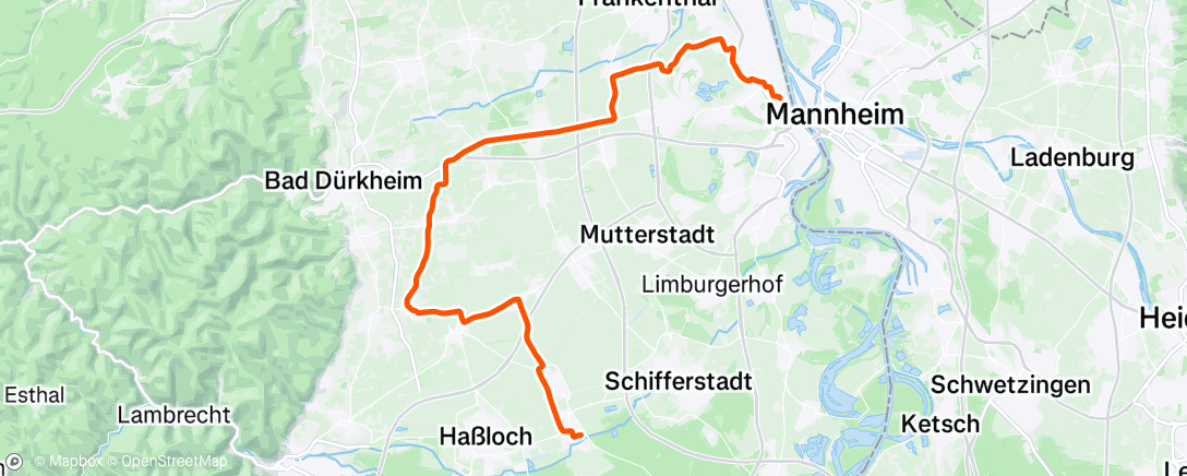 Map of the activity, Fahrt am Nachmittag