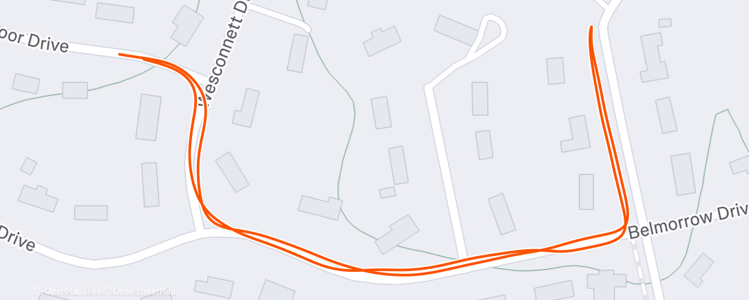 Map of the activity, Afternoon Run