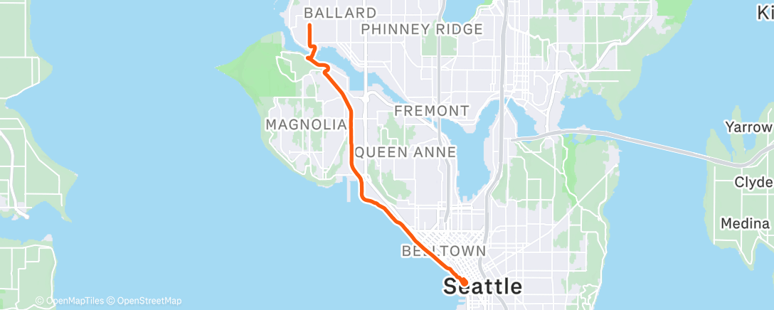 Map of the activity, Afternoon Ride