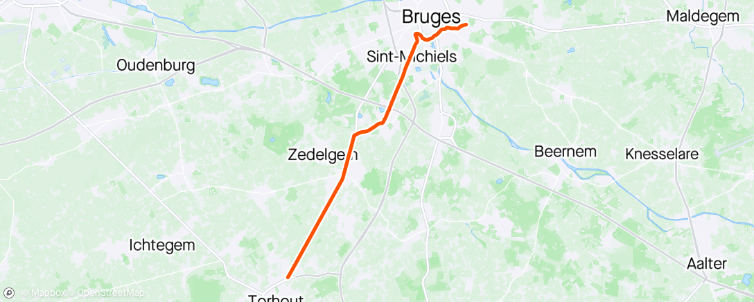 Map of the activity, Brugge / Torhout