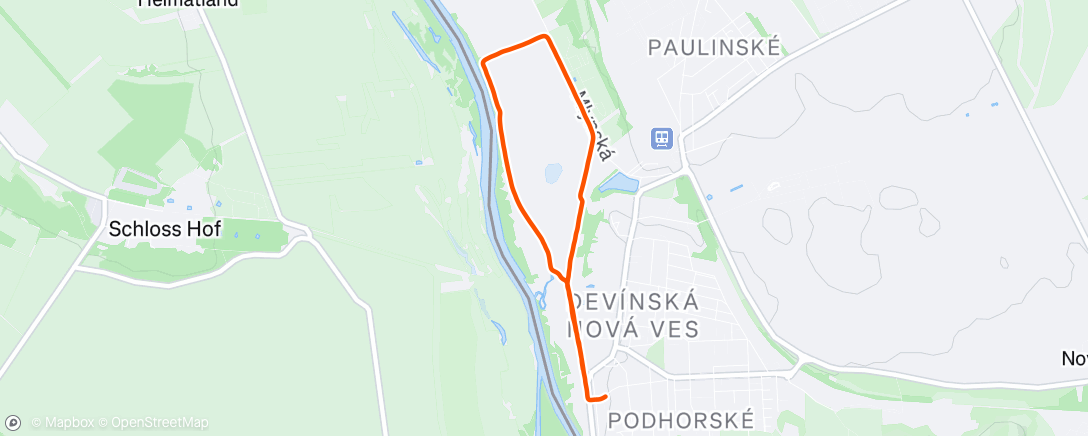 Map of the activity, Morning Run