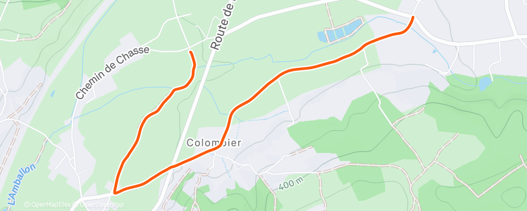 Map of the activity, Trail dans l'après-midi