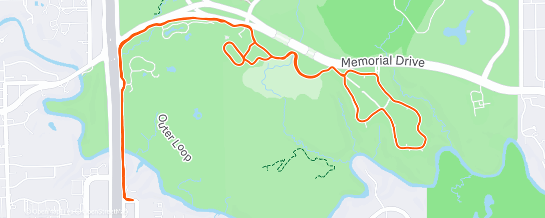 Map of the activity, Morning Run