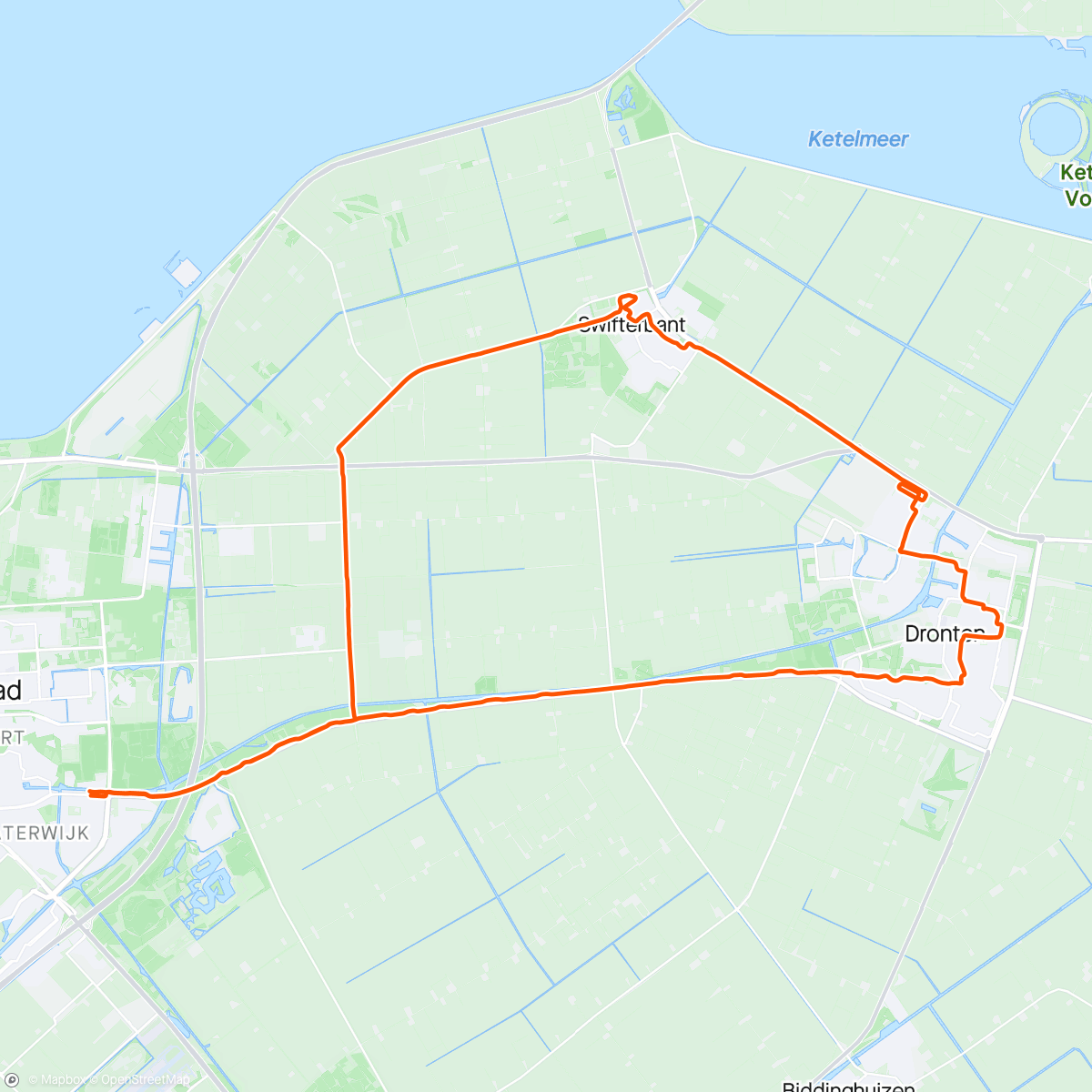 Map of the activity, Ochtendritje
