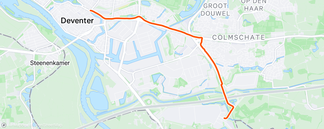 Map of the activity, Afternoon Ride