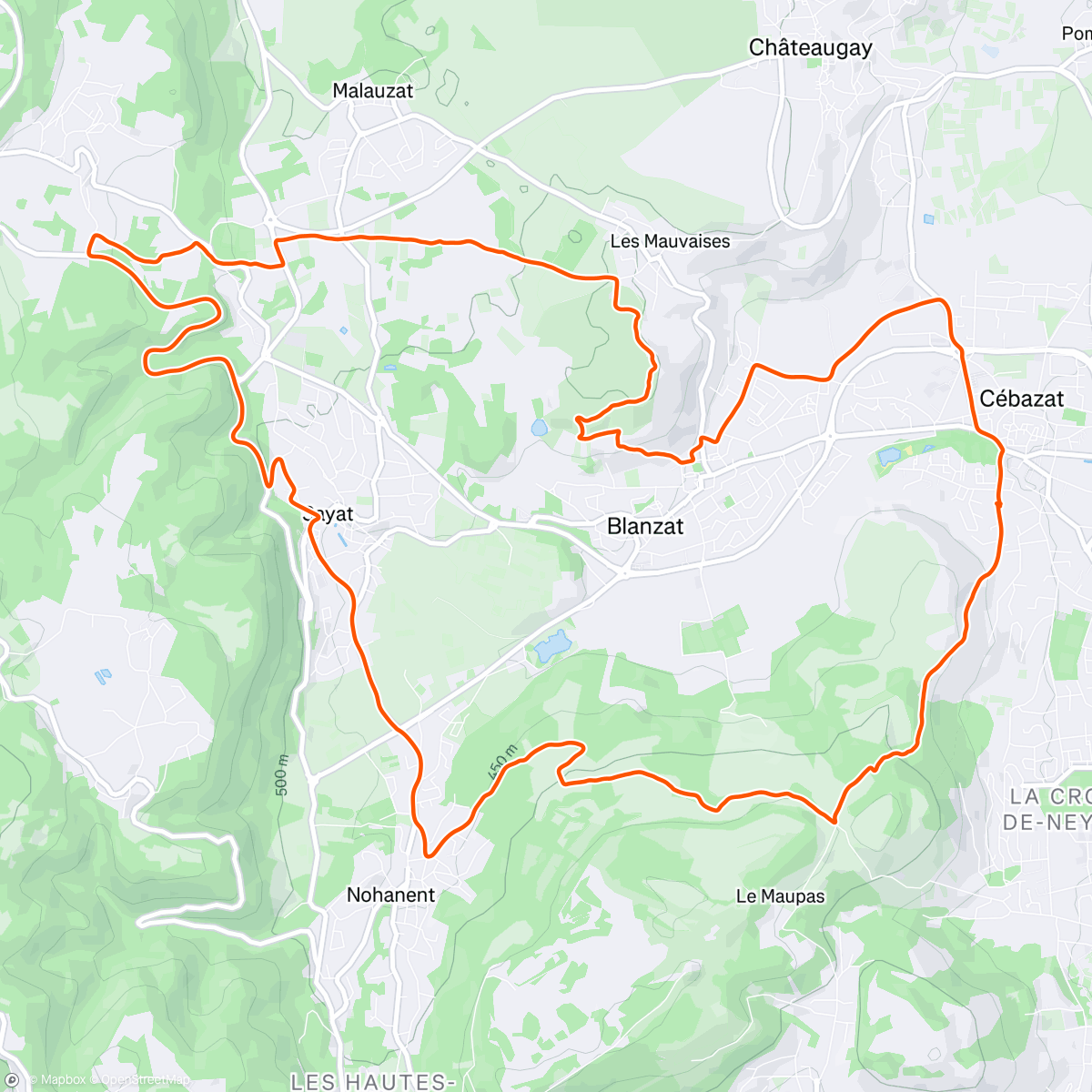 Karte der Aktivität „Sortie VTT dans l'après-midi”