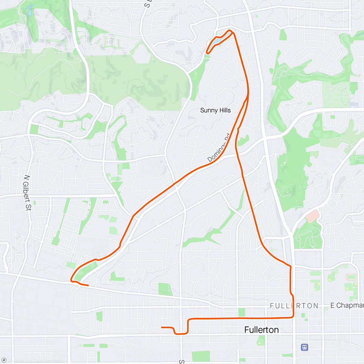 Map of the activity, Easy Gravel