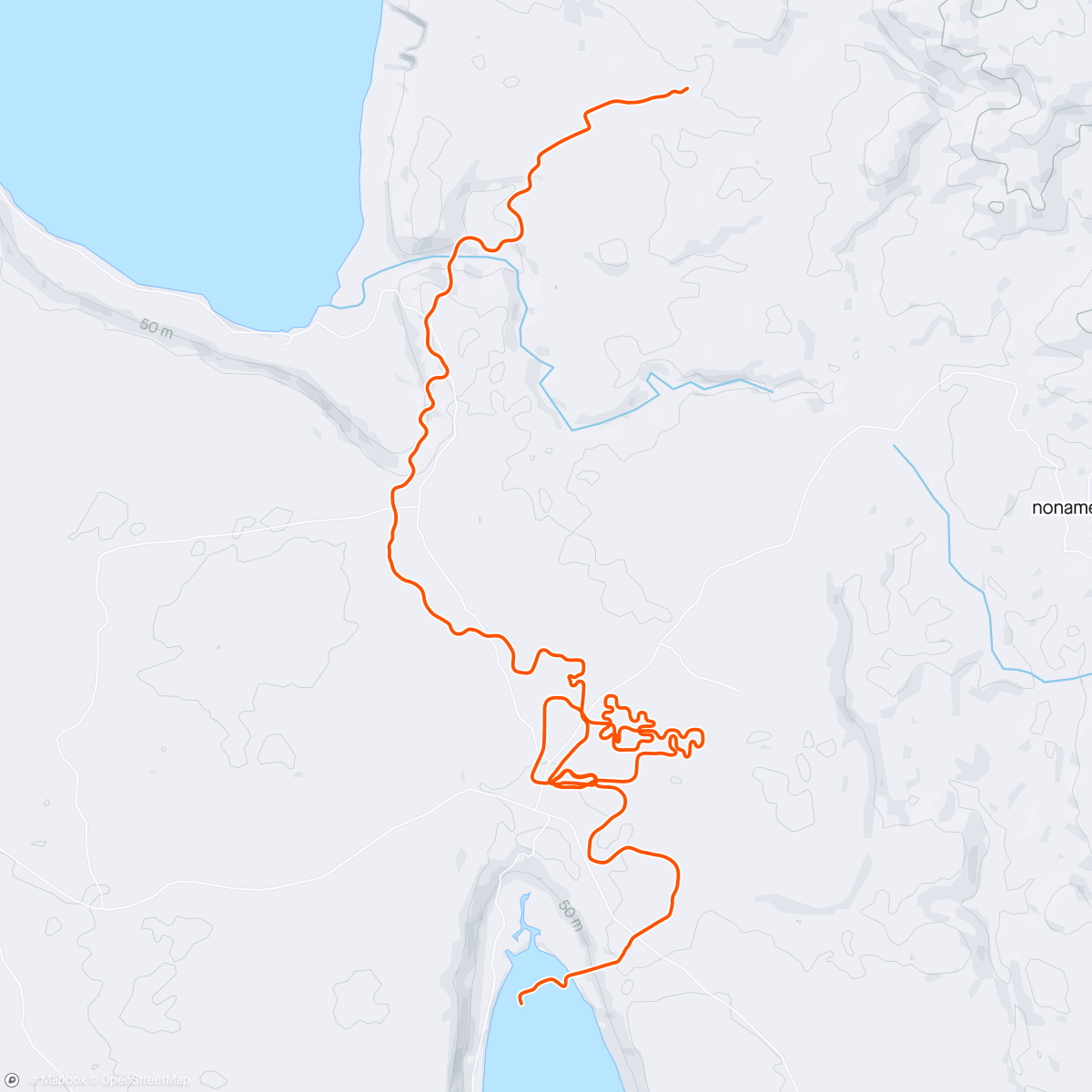Map of the activity, Zwift - Group Ride: Bikealicious Rubberband Joy Ride (E) on Chasing the Sun in Makuri Islands