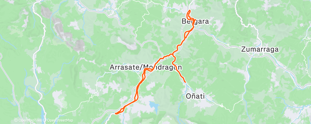 Map of the activity, Bicicleta por la mañana