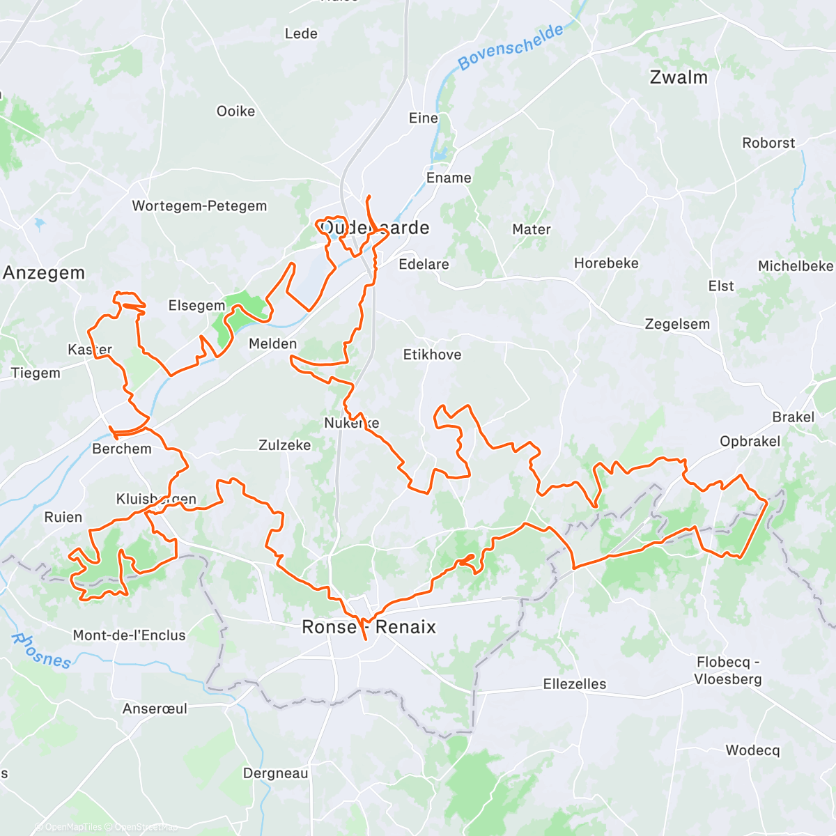 Map of the activity, PlugPlug Vlaamse Ardennen (verkenning)