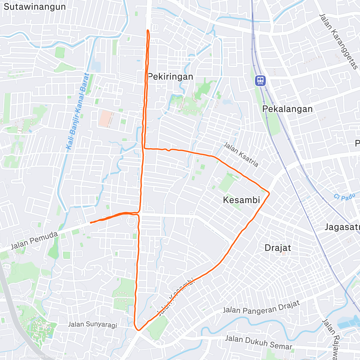 Map of the activity, Alhamdulillah pertama kali imut event lari finish