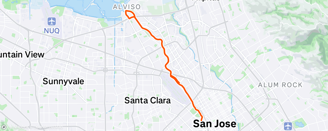 Map of the activity, Lunch Ride