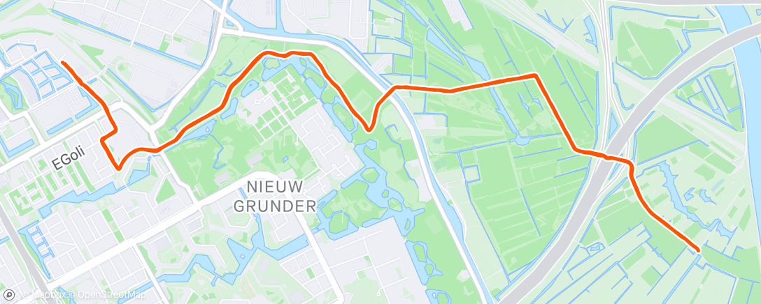 Map of the activity, Morning Run