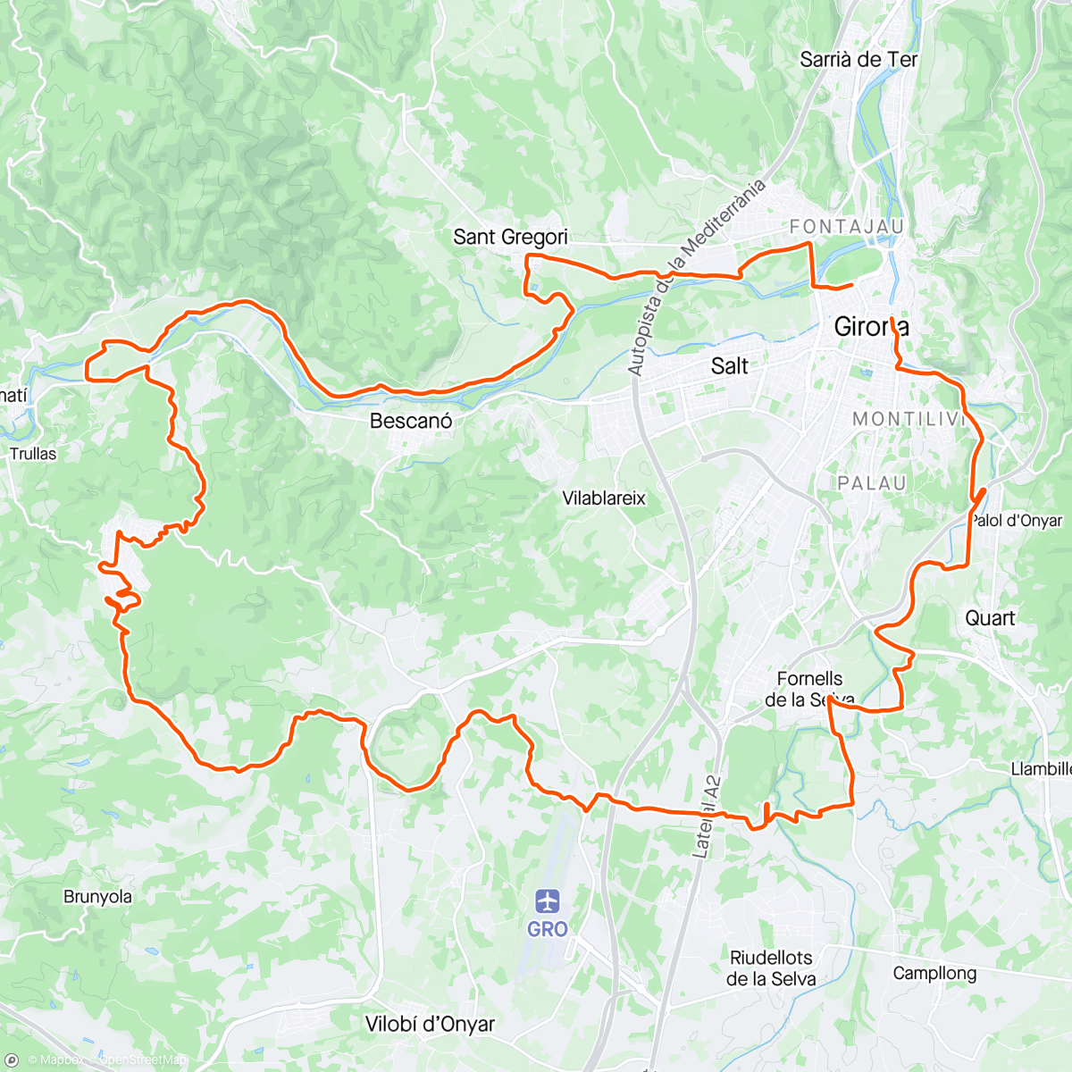 Map of the activity, Landing Girona