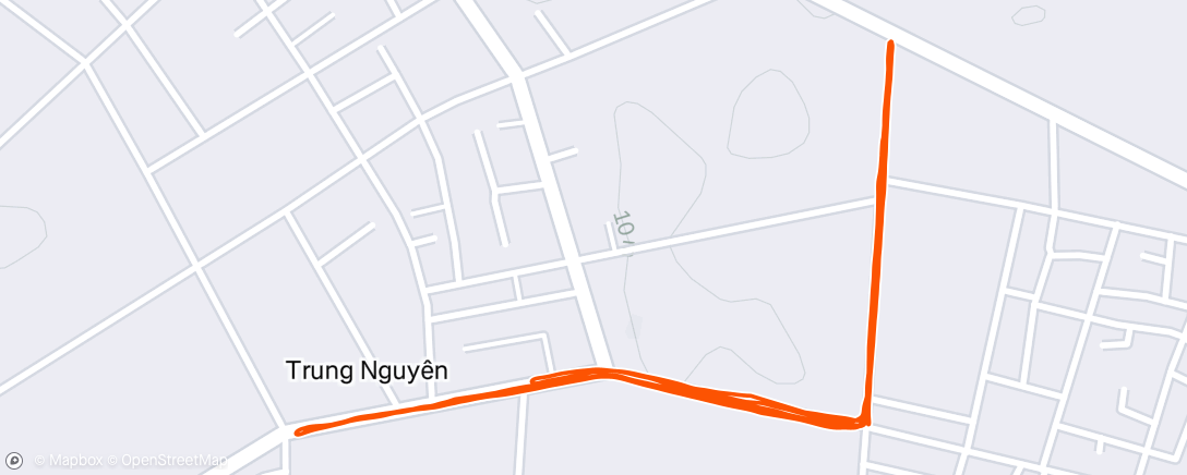 Map of the activity, Evening Run