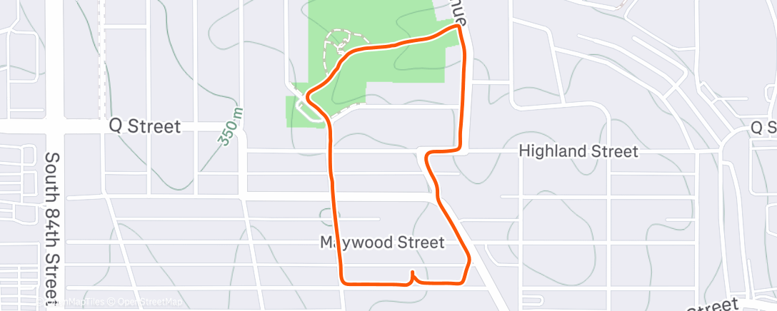 Map of the activity, Afternoon Walk